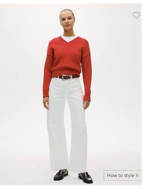 J. Crew Zoe Barrel Jean Mid-Rise in White
